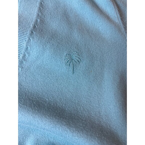 Lilly Pulitzer Womens V-Neck Sweater M Blue Cotton Blend - Picture 9 of 13